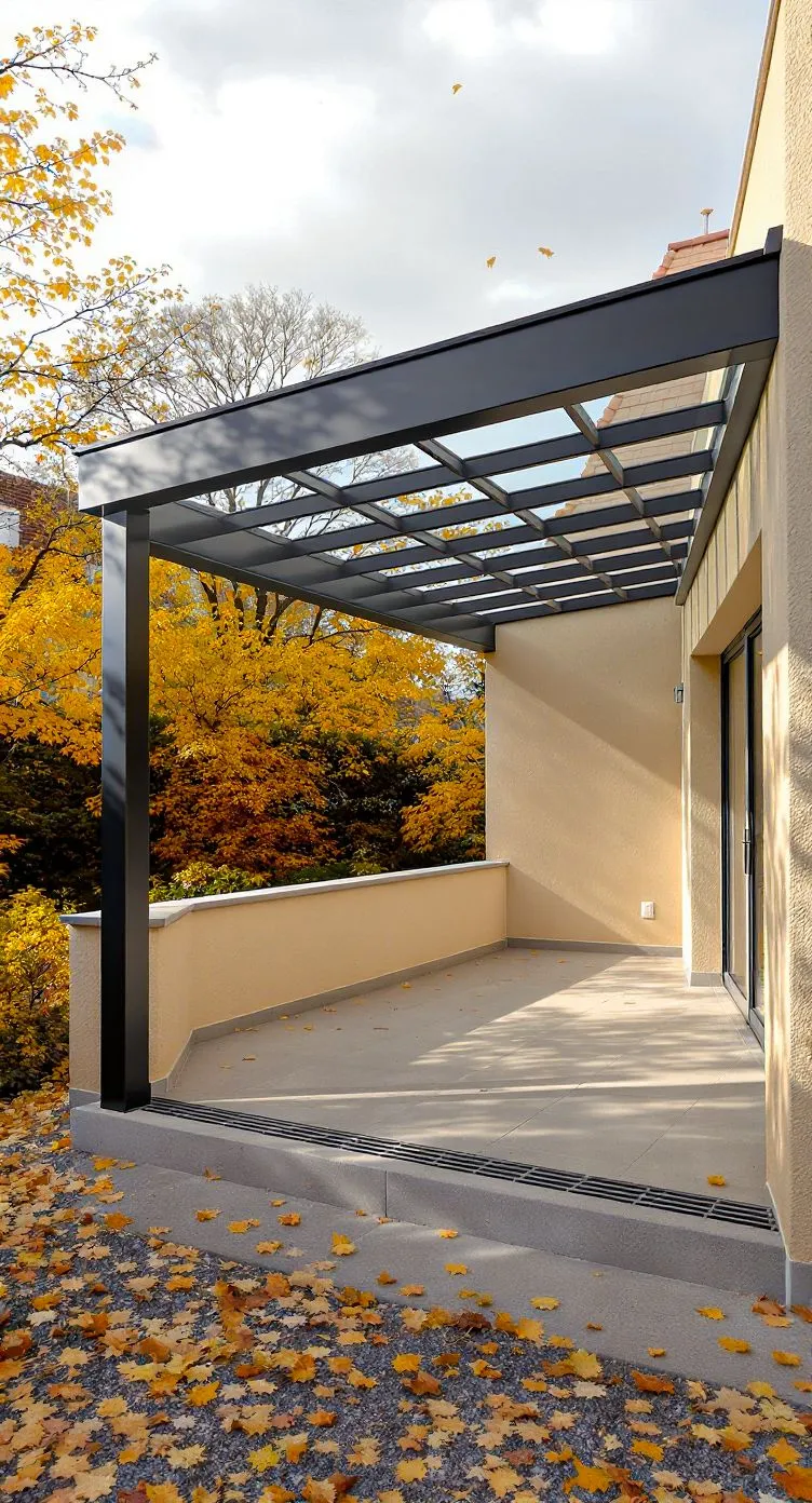 Entegre LED Aydınlatmalı Modern Pergola Sistemi